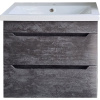 Тумба с раковиной Emmy Стоун 60 подвесная, серый бетон