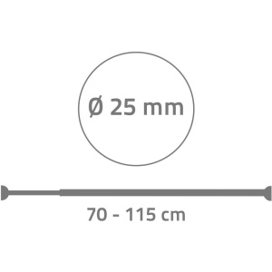 Телескопический карниз Ridder Wien 55111 115 см, черный