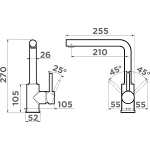 Смеситель для кухни Omoikiri Nakagawa GB графит