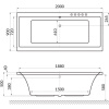 Акриловая ванна Excellent Pryzmat 200x90 см, с каркасом
