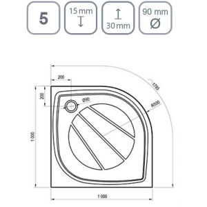 Душевой поддон Ravak Elipso Pro 100x100 XA23AA01010BM