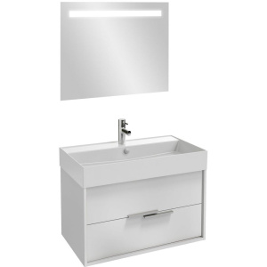 Тумба с раковиной Jacob Delafon Vivienne 80 белая блестящая, раковина белая