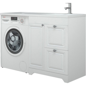 Купить Тумба с раковиной Corozo Леон 130 под стиральную машину R в Москве с доставкой Тумба с раковиной Corozo Леон 130 под стиральную машину R