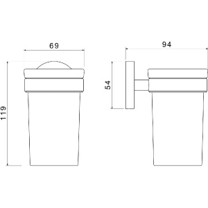 Стакан для ванной Aquatek Европа AQ4104BG шлифованное золото