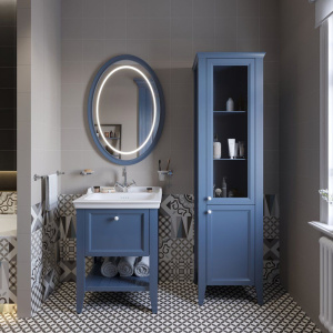 Тумба с раковиной VitrA Valarte 65 стальная синяя