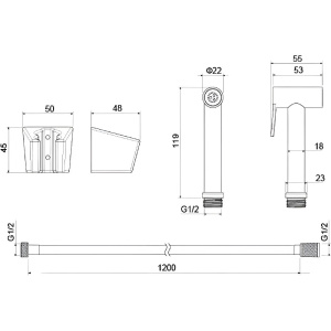 Гигиенический душ Aquatek AQ2054CR хром