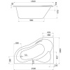 Акриловая ванна Santek Ибица 150х100 1.WH11.2.034 левая