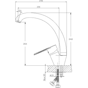 Смеситель для кухни Rossinka RS28 -23