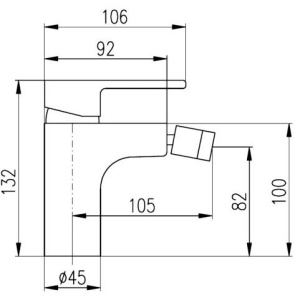 Смеситель для биде Rav Slezak Vltava VT445.5KCB белый