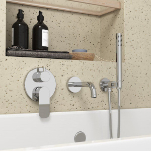 Смеситель для ванны с душем Paini Nove 09CR6911 С ВНУТРЕННЕЙ ЧАСТЬЮ, хром