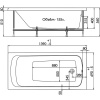 Акриловая ванна 1ACReal Стандарт Гамма 140x70 см, с каркасом