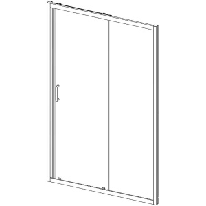 Душевая дверь в нишу Vincea Alpha VDS-3AL150MT 150 см, стекло текстурное, хром