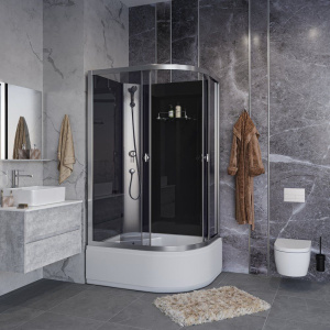 Купить Душевая кабина Niagara Eco E110/80/40L/TN/BK 110х80 см, без крыши в Москве с доставкой Душевая кабина Niagara Eco E110/80/40L/TN/BK 110х80 см, без крыши