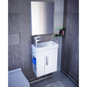 Купить Тумба с раковиной IDDIS Torr 40 L подвесная, белая в Москве с доставкой Тумба с раковиной IDDIS Torr 40 L подвесная, белая