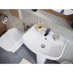 Купить Раковина Santek Лонги 1WH501756 60, с пьедесталом в Москве с доставкой Раковина Santek Лонги 1WH501756 60, с пьедесталом