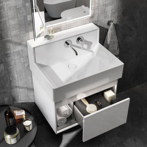 Купить Раковина Kerama Marazzi Logica M 65, cо встроенным смесителем, С ВНУТРЕННЕЙ ЧАСТЬЮ в Москве с доставкой Раковина Kerama Marazzi Logica M 65, cо встроенным смесителем, С ВНУТРЕННЕЙ ЧАСТЬЮ