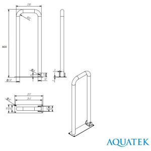 Купить Поручень для инсталляции Aquatek POR-0000004 хром в Москве с доставкой Поручень для инсталляции Aquatek POR-0000004 хром