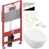 Комплект Унитаз подвесной Villeroy & Boch Subway 2.0 5614R201 alpin + Инсталляция TECE Now 9400412 4 в 1 с кнопкой смыва
