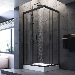 Душевой уголок AM.PM Gem W90G-404-100280-BT 100x80, профиль черный