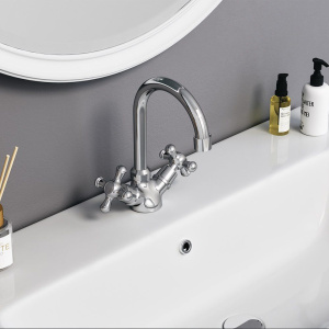 Купить Смеситель для раковины Damixa RedBlu Retro 230210000 в Москве с доставкой Смеситель для раковины Damixa RedBlu Retro 230210000