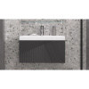 Тумба с раковиной Velvex Edge 70.1Y подвесная, графит