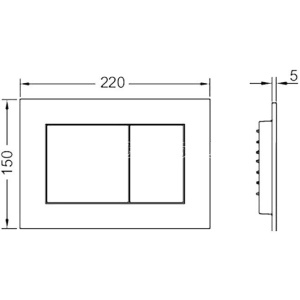 Купить Кнопка смыва TECE Now 9240407 черный матовый в Москве с доставкой Кнопка смыва TECE Now 9240407 черный матовый