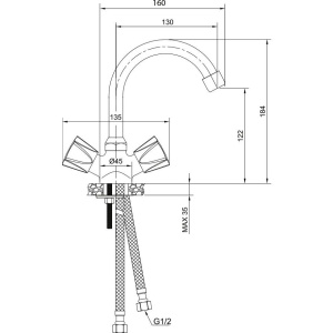 Купить Смеситель для раковины Olive'S Сatalona 23110CT хром в Москве с доставкой Смеситель для раковины Olive'S Сatalona 23110CT хром