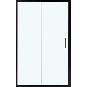 Душевая дверь в нишу Vincea Garda VDS-1G130CLB 130 см, профиль черный, стекло прозрачное
