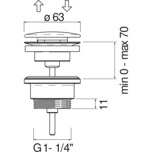 Купить Слив для раковины Nobili AV00110/11RCP в Москве с доставкой Слив для раковины Nobili AV00110/11RCP