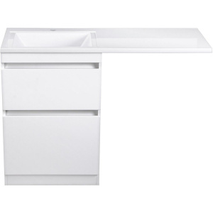 Купить Тумба с раковиной Style Line Даллас 120, Люкс Plus напольная, белая L в Москве с доставкой Тумба с раковиной Style Line Даллас 120, Люкс Plus напольная, белая L