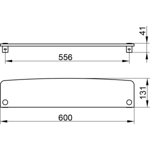 Полка Keuco Elegance new 11610 без держателей, кристаллин, 60 см