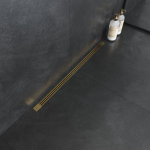 Душевой трап (лоток) Boheme B&T Infinity 80 см, золото