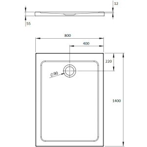 Купить Поддон для душа Radaway Doros F 140x80 в Москве с доставкой Поддон для душа Radaway Doros F 140x80