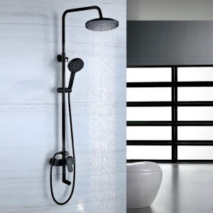 Купить Душевая лейка BOND Circle B01-9788 черная матовая в Москве с доставкой Душевая лейка BOND Circle B01-9788 черная матовая