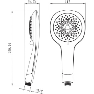 Душевая лейка Lemark LM0815CWhite