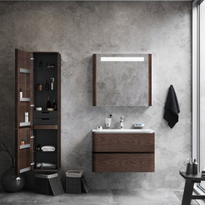 Купить Мебель для ванной AM.PM Sensation 80 подвесная, табачный дуб в Москве с доставкой Мебель для ванной AM.PM Sensation 80 подвесная, табачный дуб