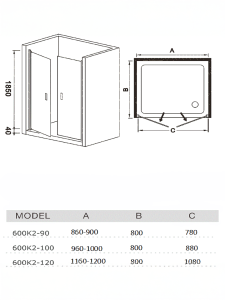 Купить Душевое ограждение 1000х1850 мм WeltWasser 600 WW600 600K2-100 (10000002735) в Москве с доставкой Душевое ограждение 1000х1850 мм WeltWasser 600 WW600 600K2-100 (10000002735)