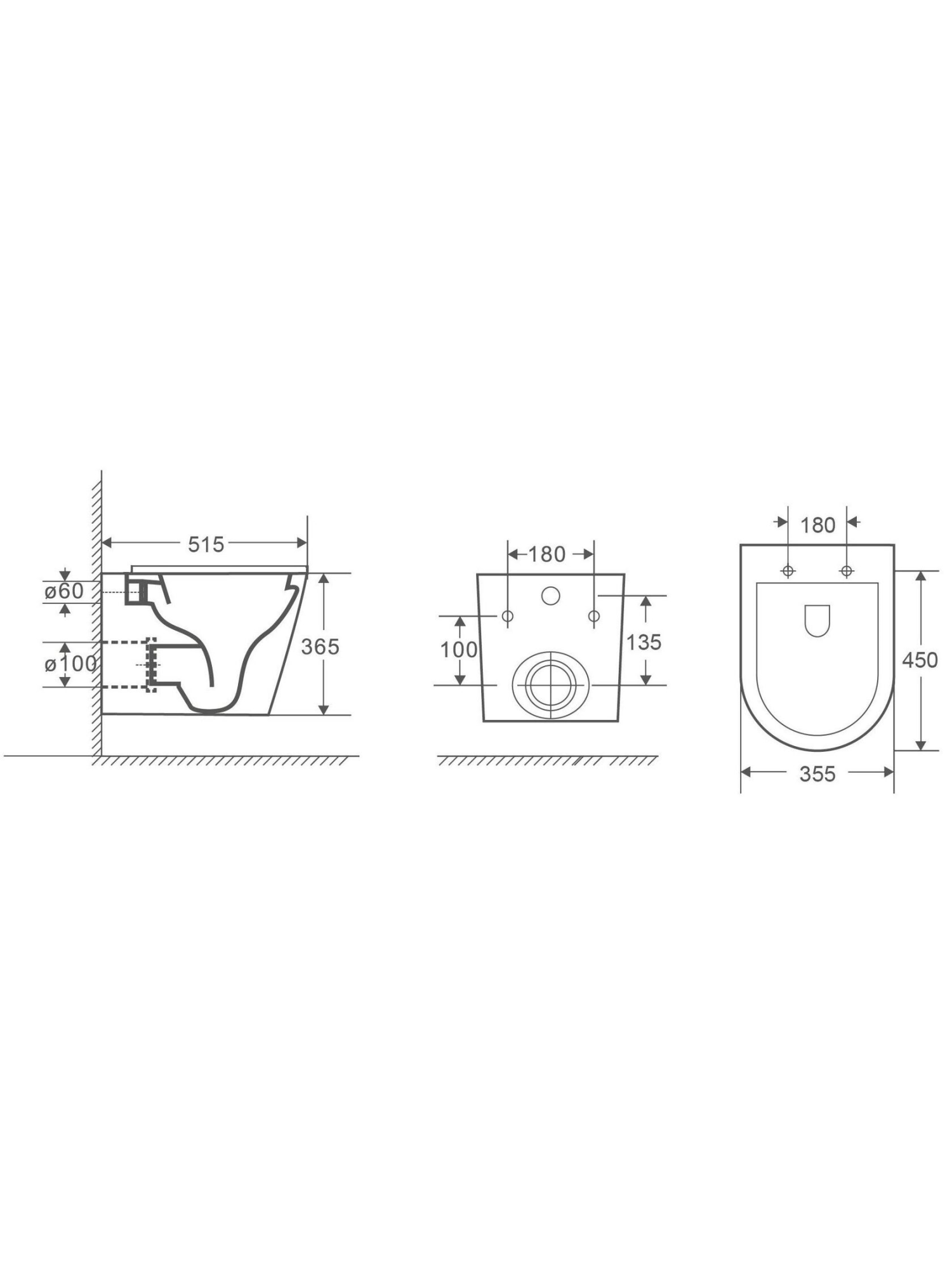 Унитаз подвесной WeltWasser SALZBACH 043 MT-GR (10000010283)