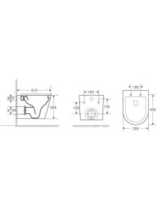 Унитаз подвесной WeltWasser SALZBACH 043 MT-GR (10000010283)