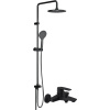 Душевая стойка AM.PM Gem F0790022 + Смеситель для ванны с душем AM.PM Gem F90A10022 черный