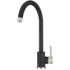 Комплект Мойка кухонная Granula Standart 7601, черный + Смеситель ST-4031 ST-4031 черный