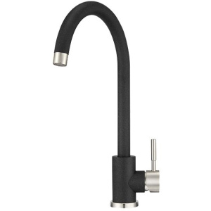 Комплект Мойка кухонная Granula Standart 7601, черный + Смеситель ST-4031 ST-4031 черный