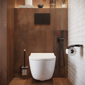 Унитаз подвесной BOCCHI V-Tondo 1416-001-0129 белый глянцевый, тонкая крышка с микролифтом