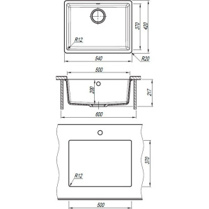 Мойка кухонная Florentina Вега 500 антрацит