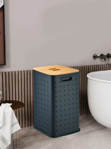 Корзина для белья Черный матовый WeltWasser NANSY BL 55L (10000013377)