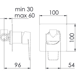 Смеситель для душа Remer Dream D30 С ВНУТРЕННЕЙ ЧАСТЬЮ