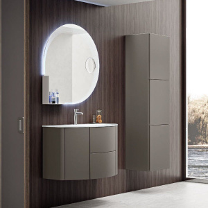 Купить Тумба с раковиной Cezares Eden 91 grigio talpa opaco, раковина 50177 в Москве с доставкой Тумба с раковиной Cezares Eden 91 grigio talpa opaco, раковина 50177