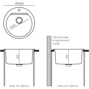 Мойка кухонная Polygran Atol 678897 черная