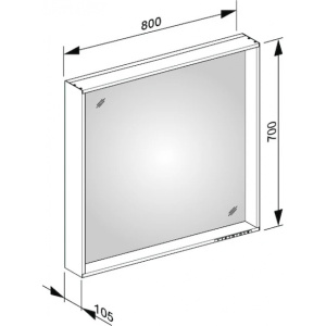 Зеркало с подсветкой Keuco Plan 80 33097302500