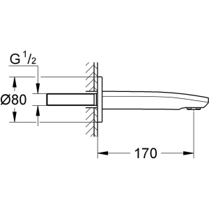 Излив Grohe Eurostyle Cosmopolitan 13276002, для ванны